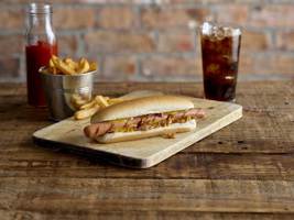 5790003001 6.5 Inch Hot Dog Roll - Side Sliced